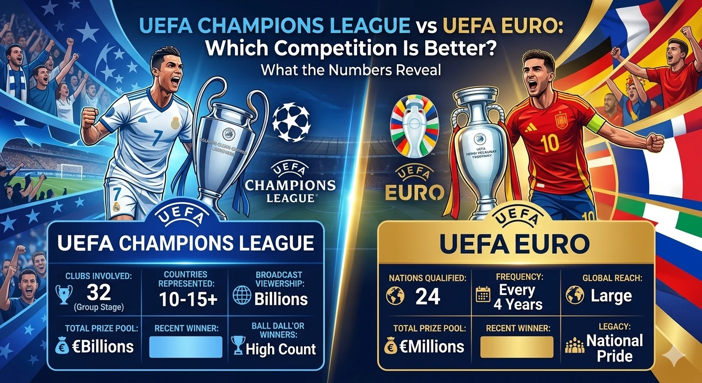 UEFA Champions League vs UEFA Euro: Which Competition Is Better? What the Numbers Reveal